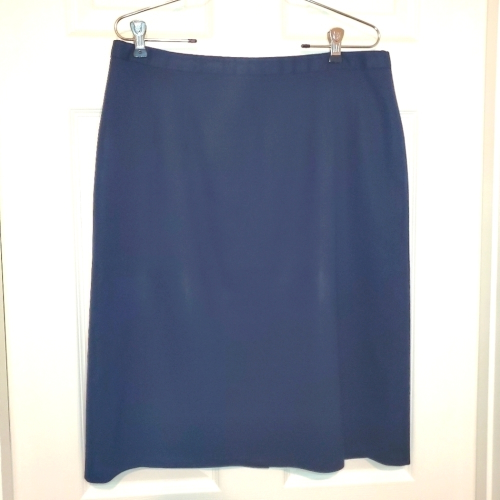 Pendleton Navy Skirt Pencil 16 100% Virgin Wool